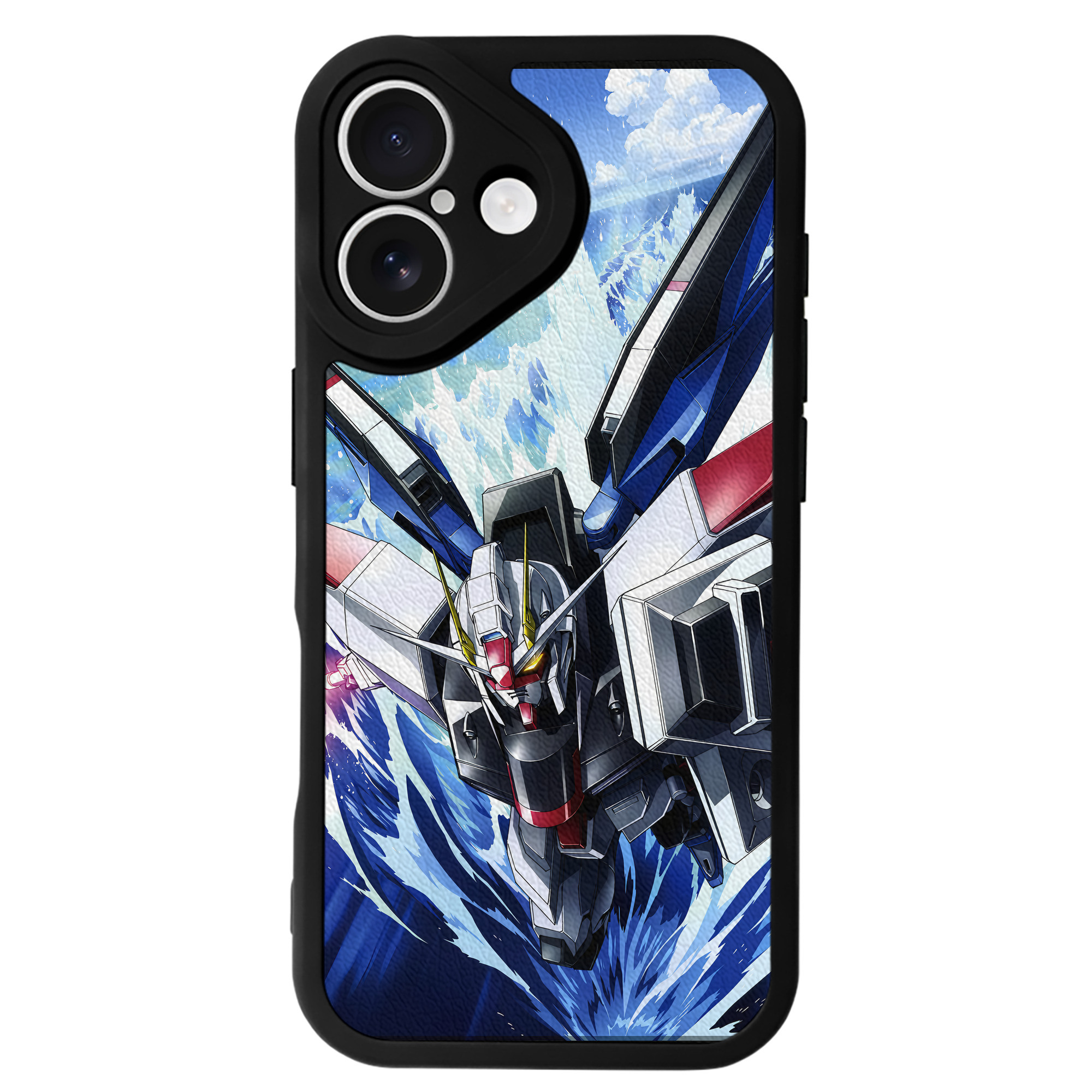 （画像用） 機動戦士ガンダム Mobile Suit Gundam 【iPhone 16シリーズ対応】シリコンスマホケース（レザー調） 材質：シリコン